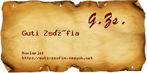 Guti Zsófia névjegykártya