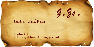 Guti Zsófia névjegykártya